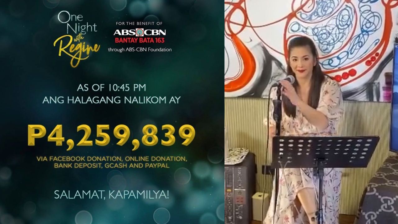 Regine Velasquez, nakalikom ng 4M donasyon sa kaniyang online concert